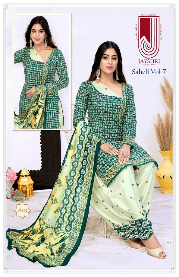 Jayshri Saheli 7 Pure Cotton Casual Wear Wholesale Dress Material Collection 